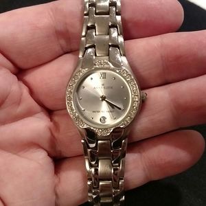 Anne Klein Silver and Crystal Women's Watch